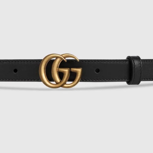 Gucci Accessories - 2015 Original Authentic Gucci Marmont Black & Gold Belt